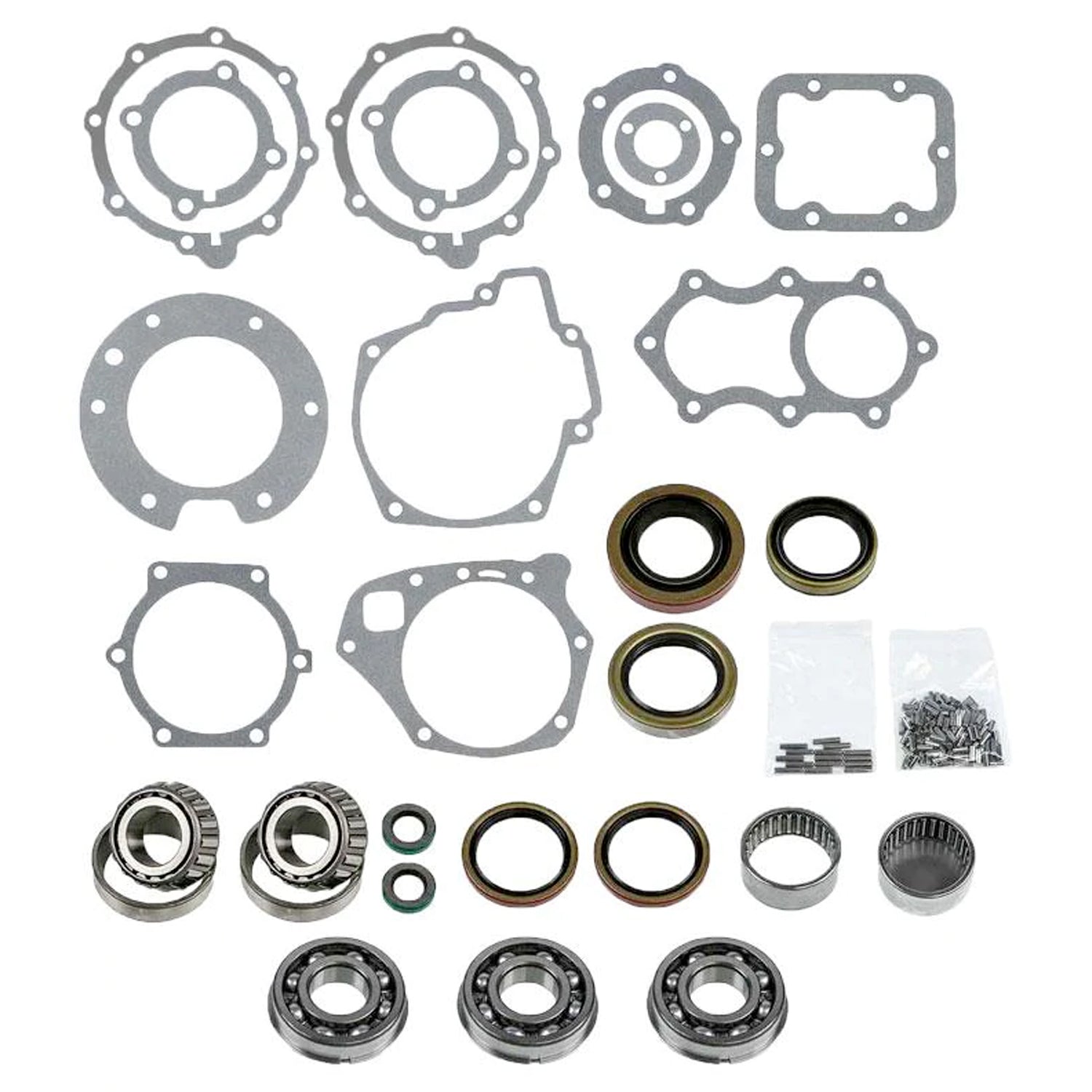 Chevy NP205 Transfer Case Rebuild Kit w/ Bearings Gaskets Seals Slider ...